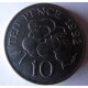 Монета 10  пенсов, 1992-1997, Гернси