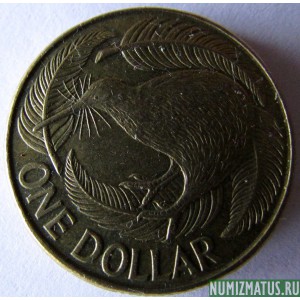 Монета 1 доллар,  1990-1998, Новая Зеландия