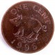 Монета 1 цент, 1991-1998, Бермуды