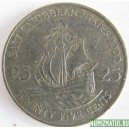 Монета 25 центов, 1955-1965, Британские Карибские территории