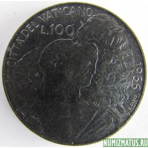 Монета 100 лир, 1966, Ватикан