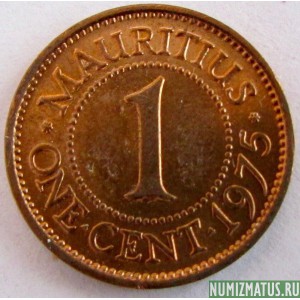 Монета  1 цент, 1953-1978, Маврикий