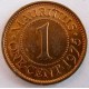 Монета  1 цент, 1953-1978, Маврикий
