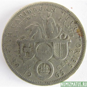 Монета 50 центов, 1955–1965, Британские Карибские территории