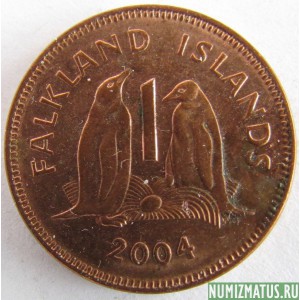 Монета 1 пенни, 2004–2011, Фолклендские Острова