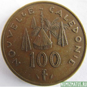 Монета 100 франков, 1976-2005, Новая Каледония