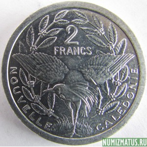 Монета 2 франка, 1973-2014, Новая Каледония