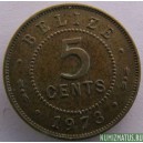 Монета 5 центов, 1981, Белиз