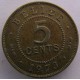 Монета 5 центов, 1973-1979, Белиз