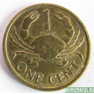 Монета 1 цент, 1990–2004, Сейшелы