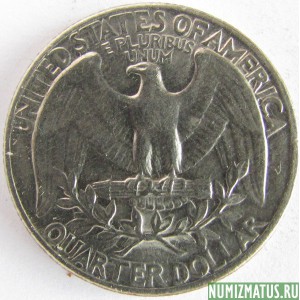 Монета 25 центов, 1965 – 1975, США