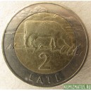 Монета 2 лат, 1999-2009, Латвия