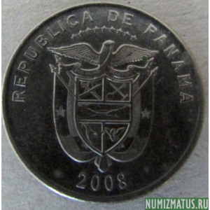 Монета 1/4 бальбао, 1996-2008, Панама