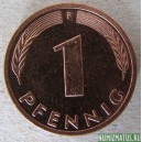 Монета 1 пфениг, 1948-1949, ФРГ