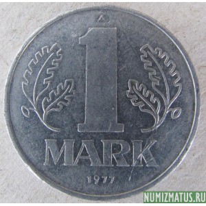 Монета 1 марка, 1973-1990, ГДР