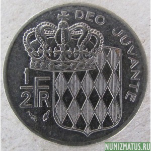 Монета ½ франка, 1965-1995, Монако