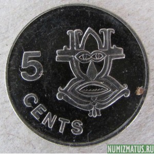 Монета 5 центов, 1993-2005, Соломоновы Острова