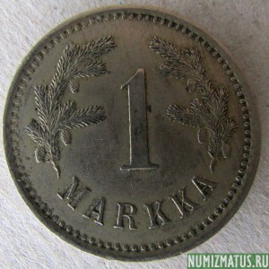 Монета 1 марка, 1921 - 1924, Финляндия