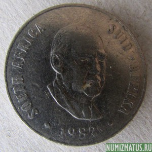 Монета 50 центов, 1982, ЮАР