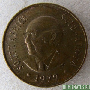 Монета 2 цента, 1979, ЮАР