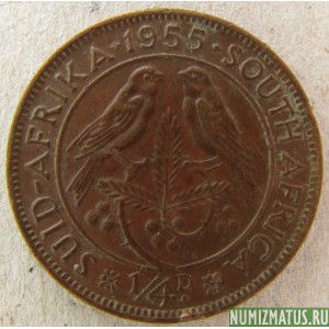 Монета ¼ пенни, 1953-1960, Южная Африка