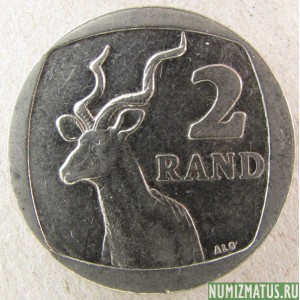Монета 2 рэнда, 2007, ЮАР
