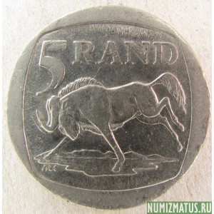 Монета 5 рэндов, 1994-1995, ЮАР