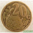 Монета 20 центов, 2008, ЮАР