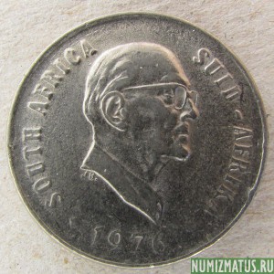 Монета 10 центов, 1976, ЮАР