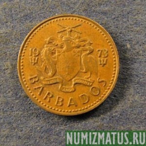 Монета 1 цент, 1973-1991, Барбадос