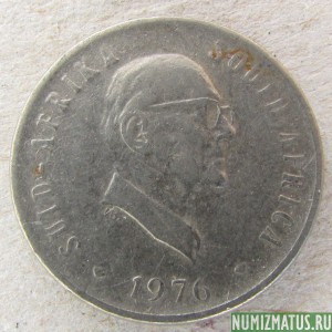 Монета 5 центов, 1976, ЮАР