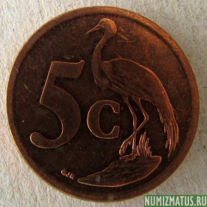 Монета 5 центов, 2010, ЮАР