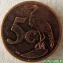 Монета 5 центов, 2002, ЮАР