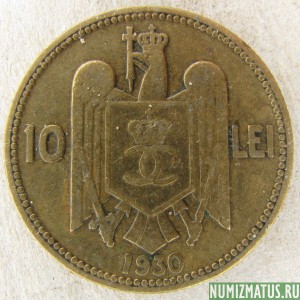 Монета 10 лей, 1930, Румыния