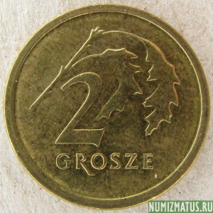 Монета 2 гроша, 2013 - 2016, Польша