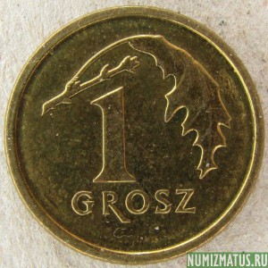 Монета 1 грош, 2013 - 2016, Польша