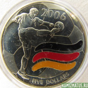 Монета 5 долларов, 2003-2006, Либерия