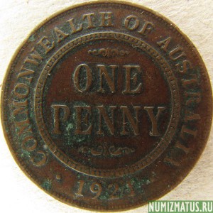 Монета 1 пенни, 1911 - 1936, Австралия