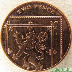 Монета 2 пенса, 2015-2016, Великобритания