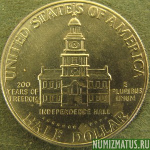 Монета 1/2 доллара, 1976, США