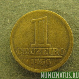 Монета 1 крузейро, 1956, Бразилия