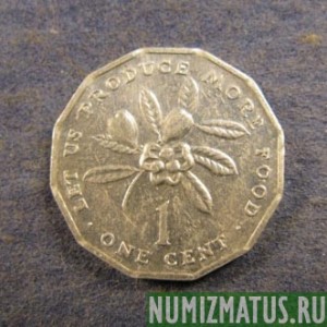Монета 1 цент, 1975-2000, Ямайка