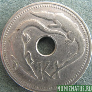 Монета 1 кина, 1975 - 1999, Папуа Новая Гвинея