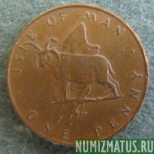 Монета 1 пенни, 1976-1979, Остров Мэн