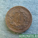Монета 1 раппен, 1902 B-1941 B, Швейцария