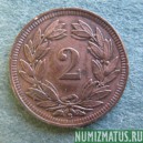 Монета 2 раппен, 1902 B-1931 B, Швейцария