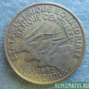 Монета 25 франков, 1962(а), Экваториальная Африка