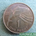 Монета 1  пенни ,  1984, Остров Святой Елены и Вознесения
