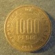 Монета 1000 песо, 1996-1998, Колумбия