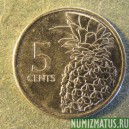 Монета 5  центов, 2015, Багамы